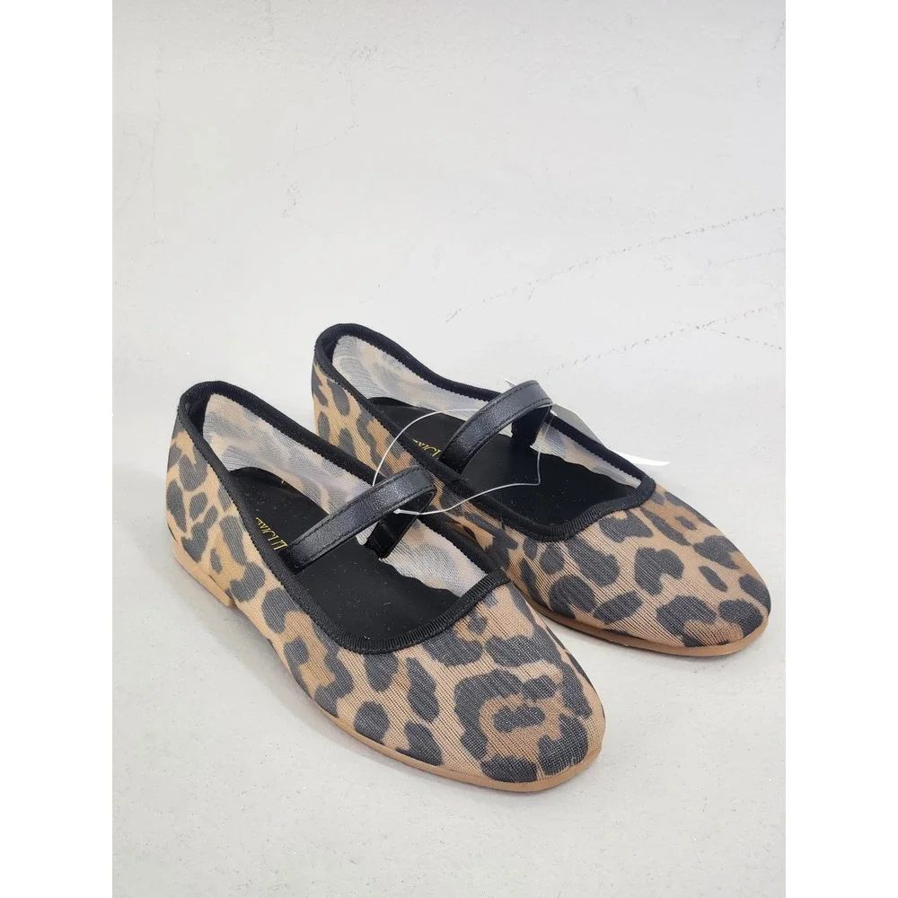 J. Crew Crewcuts Mary Jane Flats Kids K12 Brown Leopard Print NWT Preppy School